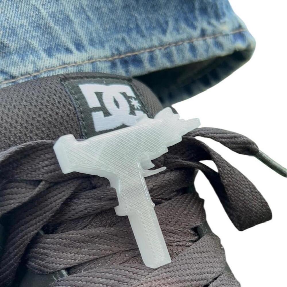 Lil uzi machine gun acrylic translucent clear lace lock charm accessories
